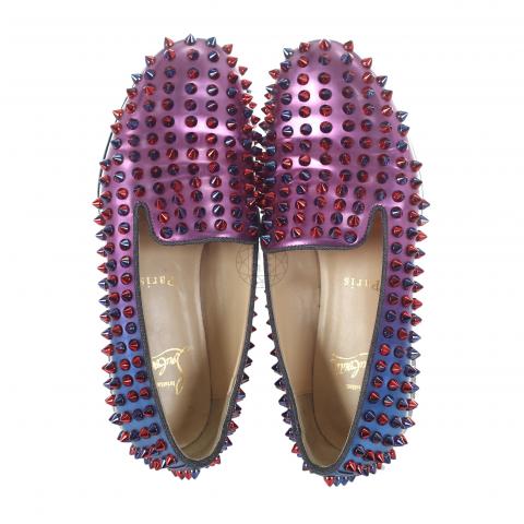 Purple loafers with sales spikes mens